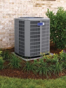 Photo of a heat pump-there are federal tax credits for the installation of a heat pump.