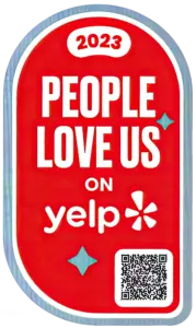 People Love Us on Yelp 2023 badge